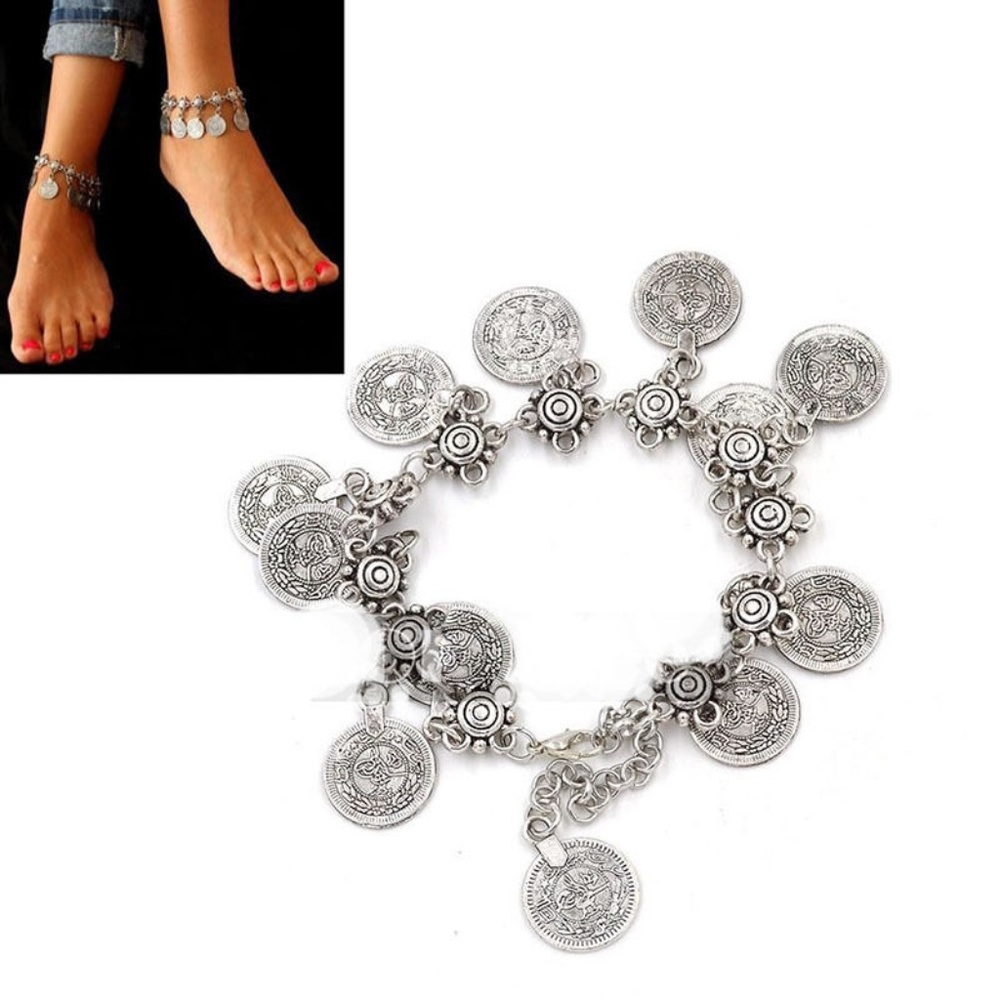 BOHO COIN DETAILED ANKLET - Picture 4 of 4